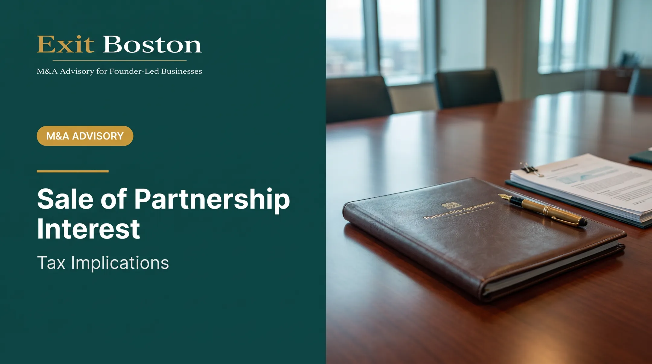 Sale of Partnership Interest: Tax Implications