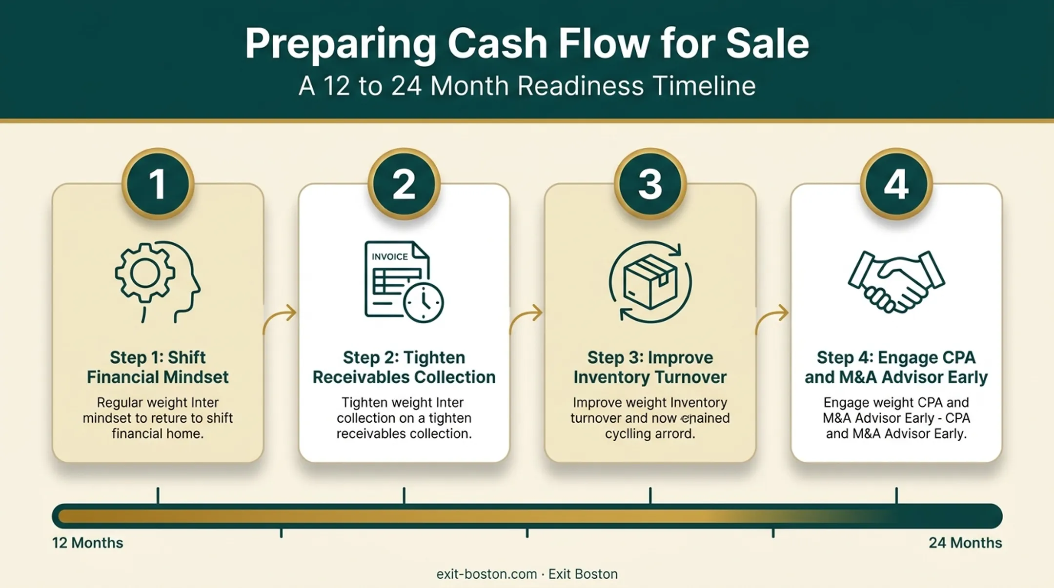 4-step process to strengthen cash flow before selling a business