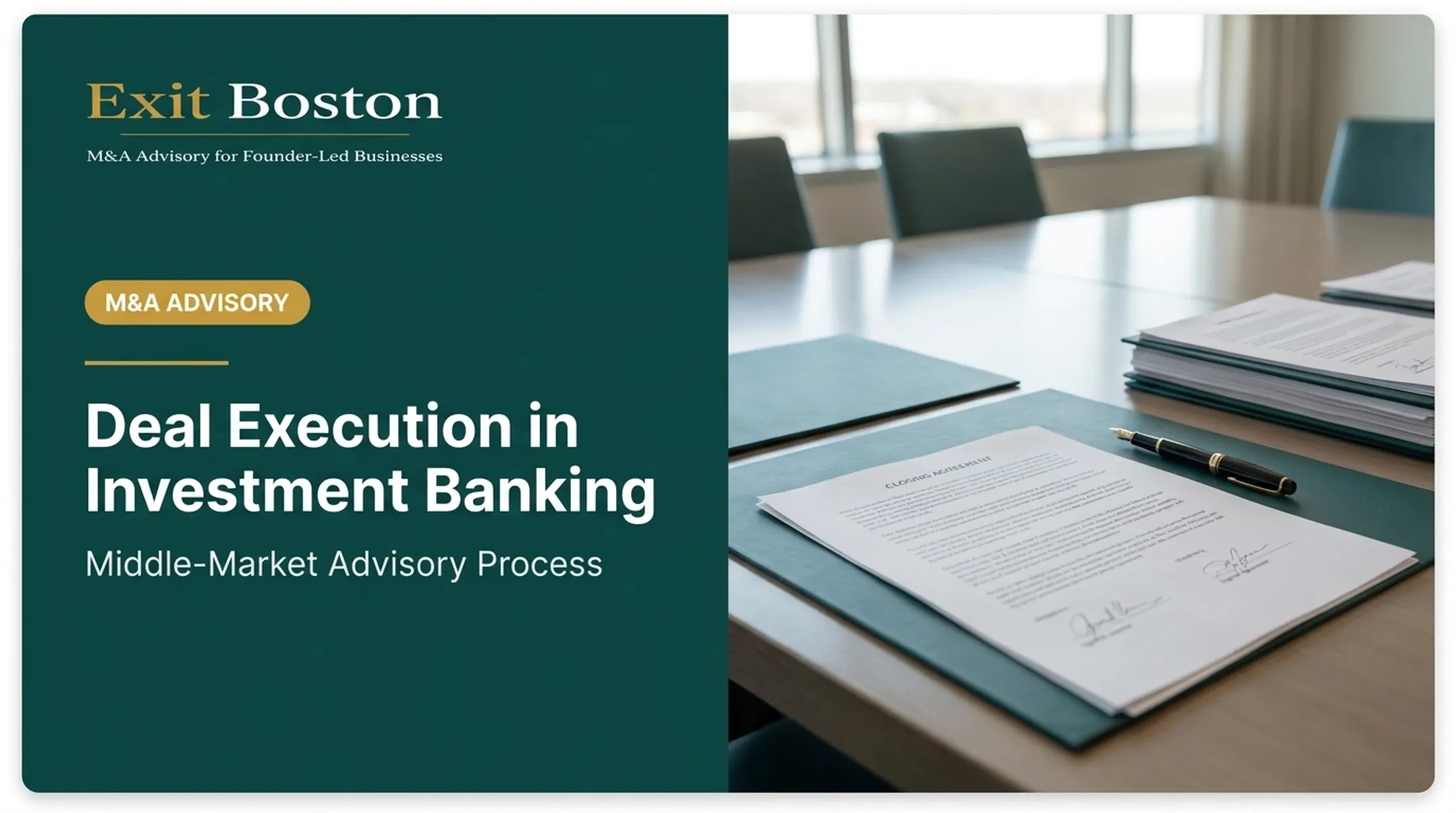 Deal Execution in Investment Banking