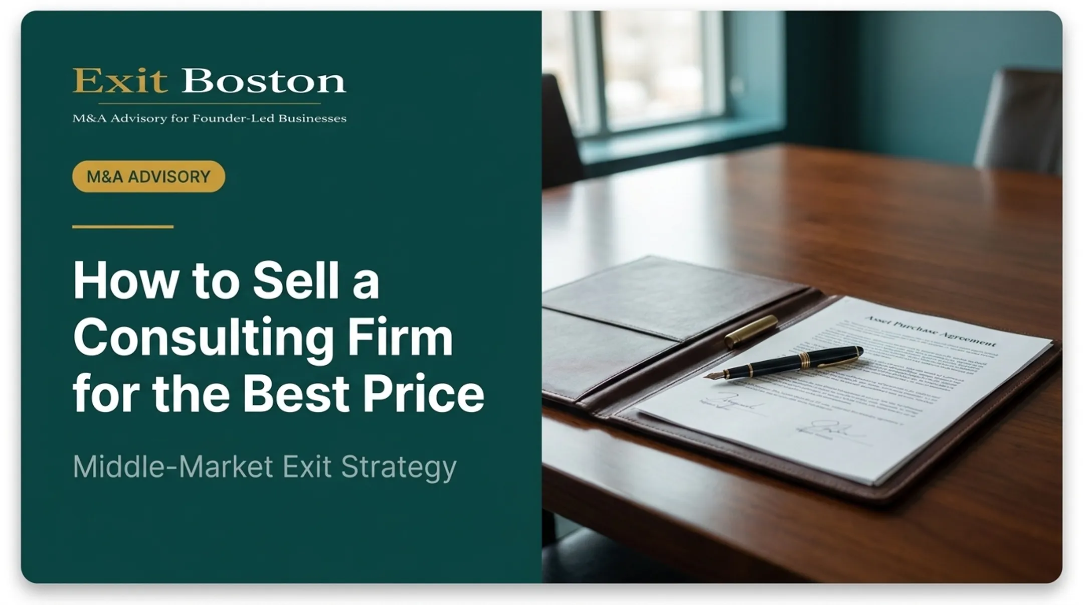 How to Sell a Consulting Firm for the Best Price