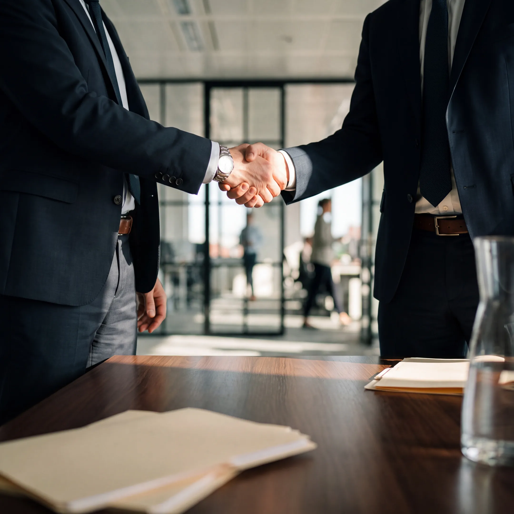 Business owner and M&A advisor discussing exit preparation