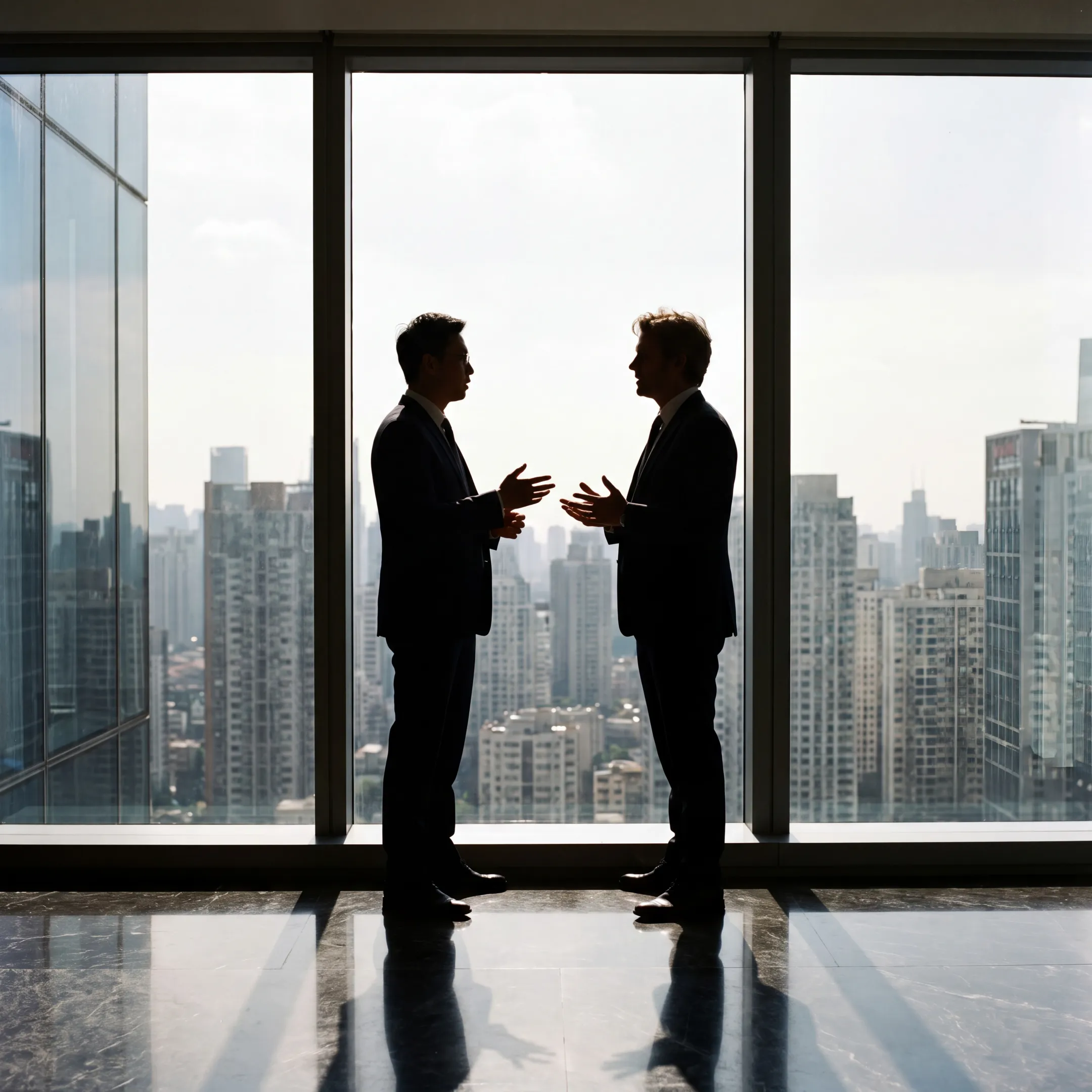 Business owners meeting with M&A advisors