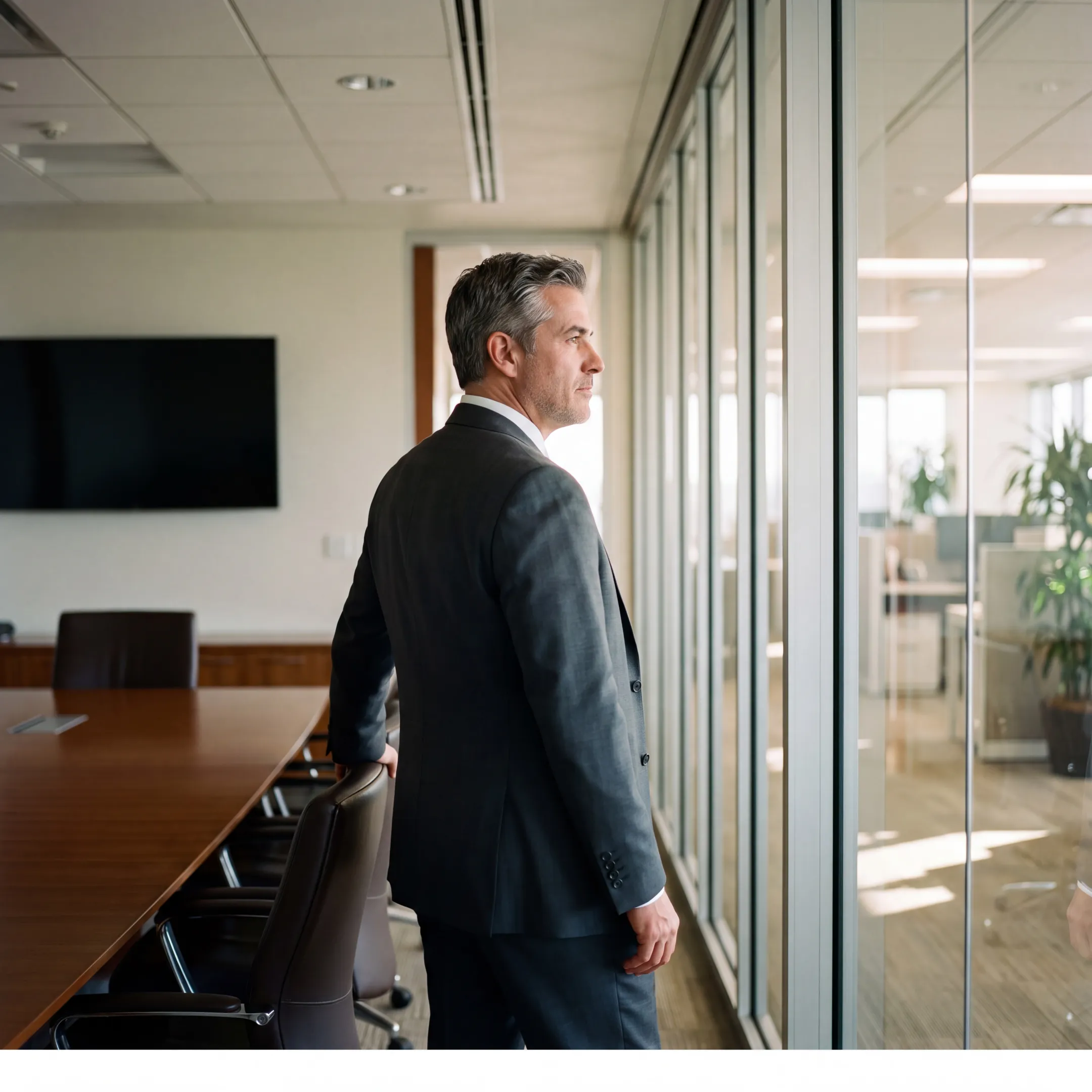 Advisor presenting business exit strategy to founders