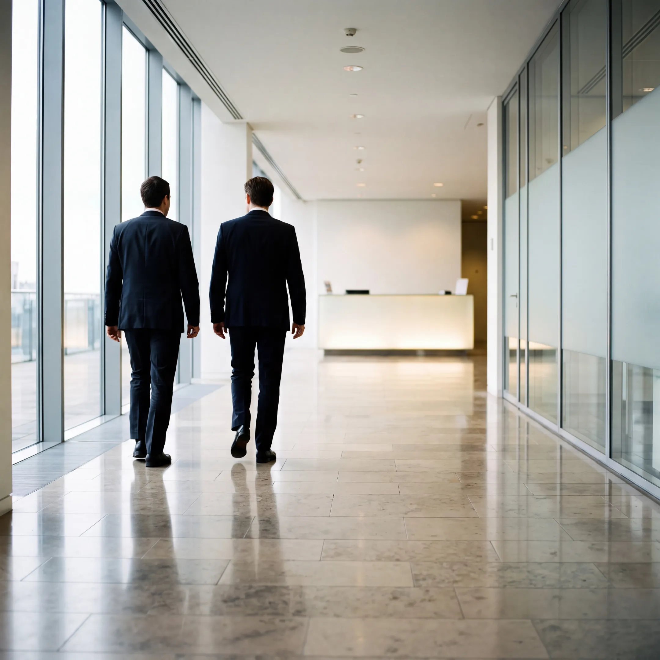 Advisors reviewing a corporate transaction strategy