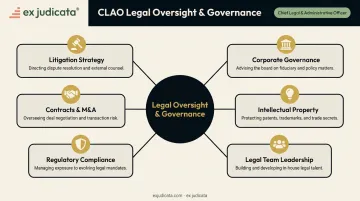 Chief Legal and Administrative Officer legal oversight responsibilities breakdown infographic