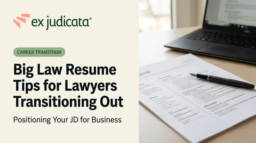 Big Law Resume Tips for Lawyers Transitioning Out
