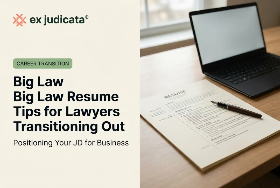 Big Law Resume Tips for Lawyers Transitioning Out