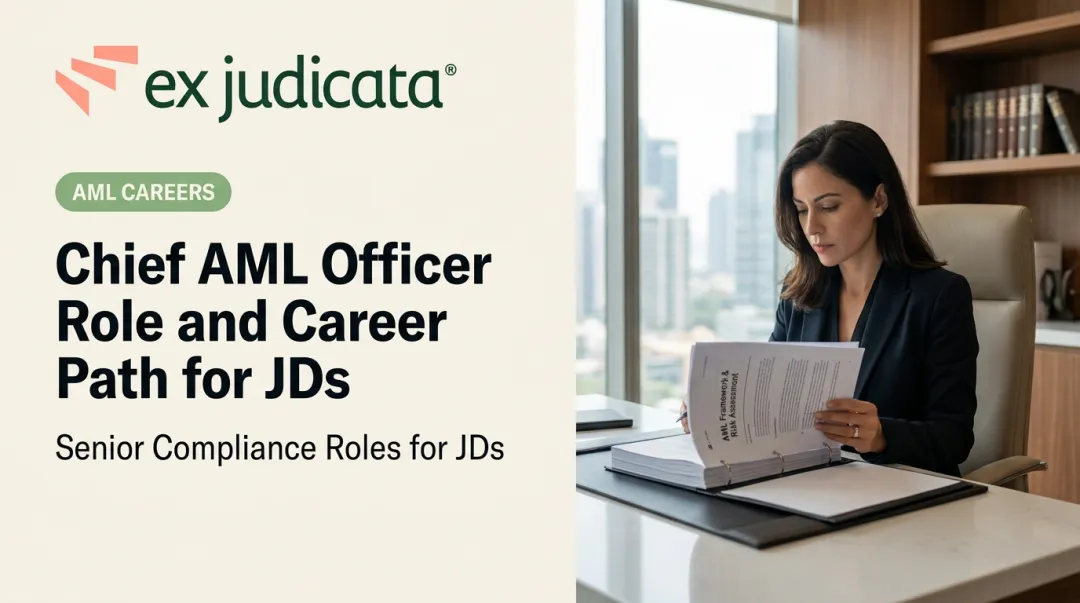 Chief AML Officer Role and Career Path for JDs