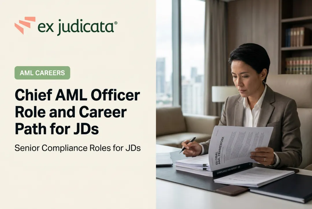 Chief AML Officer Role and Career Path for JDs