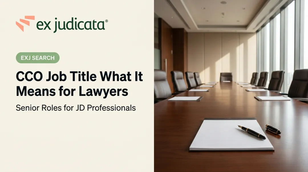 CCO Job Title What It Means for Lawyers