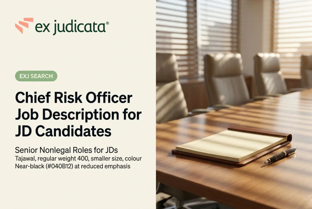 Chief Risk Officer Job Description for JD Candidates