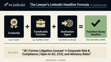 LinkedIn headline formula combining credential transferable function and destination signal