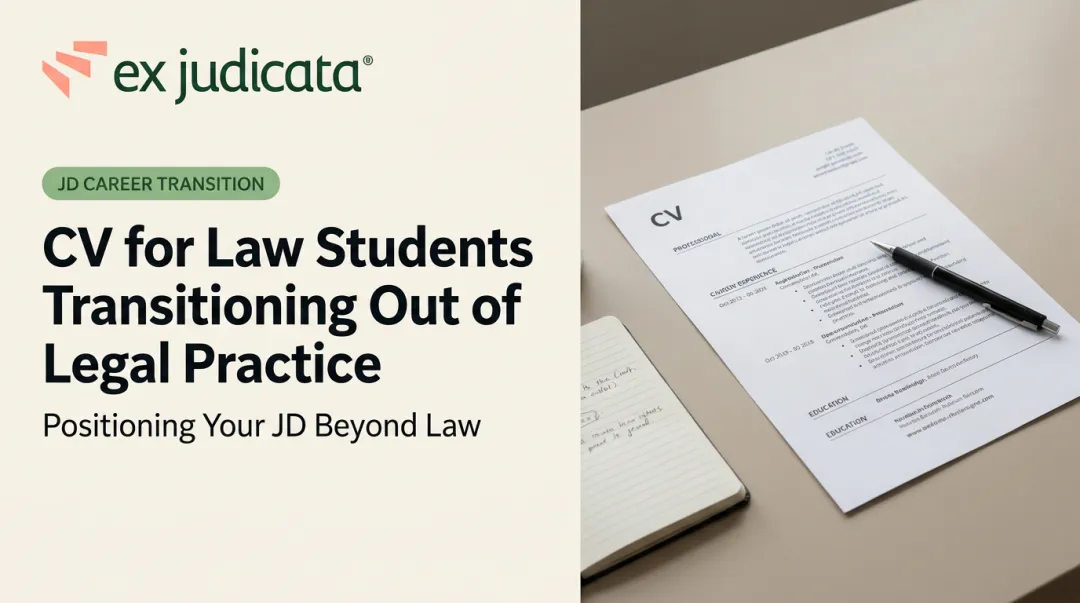 CV for Law Students Transitioning Out of Legal Practice
