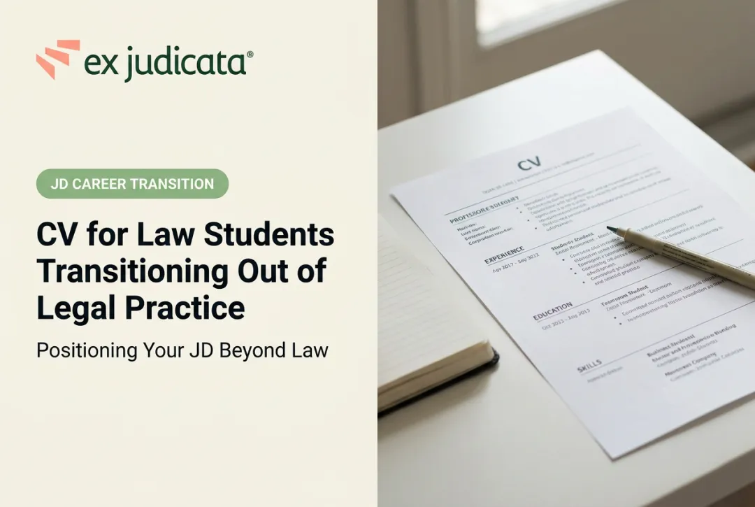 CV for Law Students Transitioning Out of Legal Practice