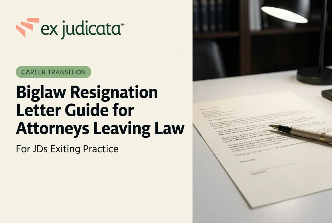 Biglaw Resignation Letter Guide for Attorneys Leaving Law