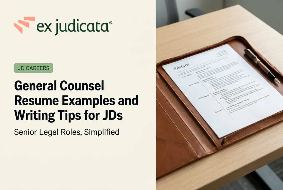 General Counsel Resume Examples and Writing Tips for JDs