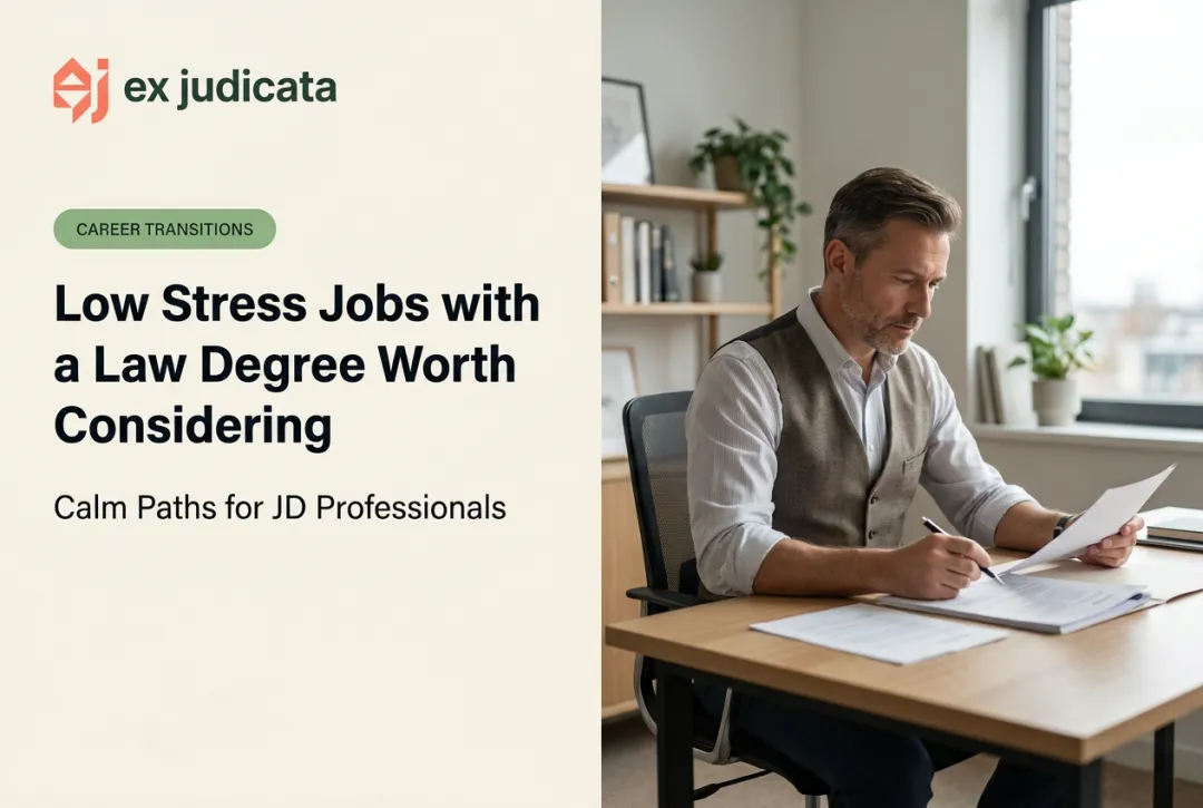 Low Stress Jobs with a Law Degree Worth Considering