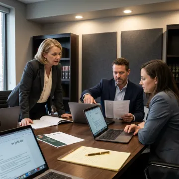 Legal team planning attorney transition support