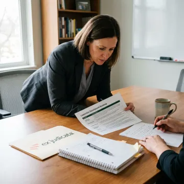 Nonprofit leader reviewing coaching plan