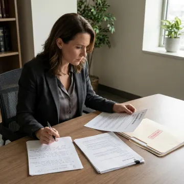 Recruiter evaluating executive legal candidates