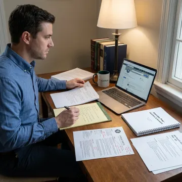 Lawyer planning a career transition process