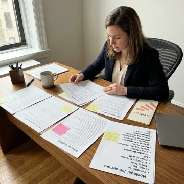 Lawyer planning a career transition process