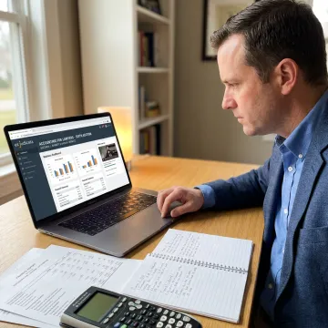 JD professional taking an online accounting course