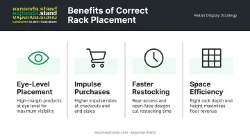 Four key benefits of correct supermarket rack placement on sales and operations
