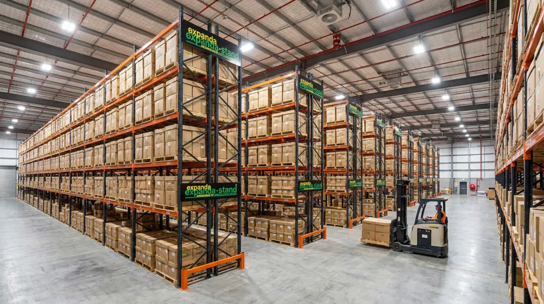 Expanda Stand warehouse pallet racking system installed in large distribution centre