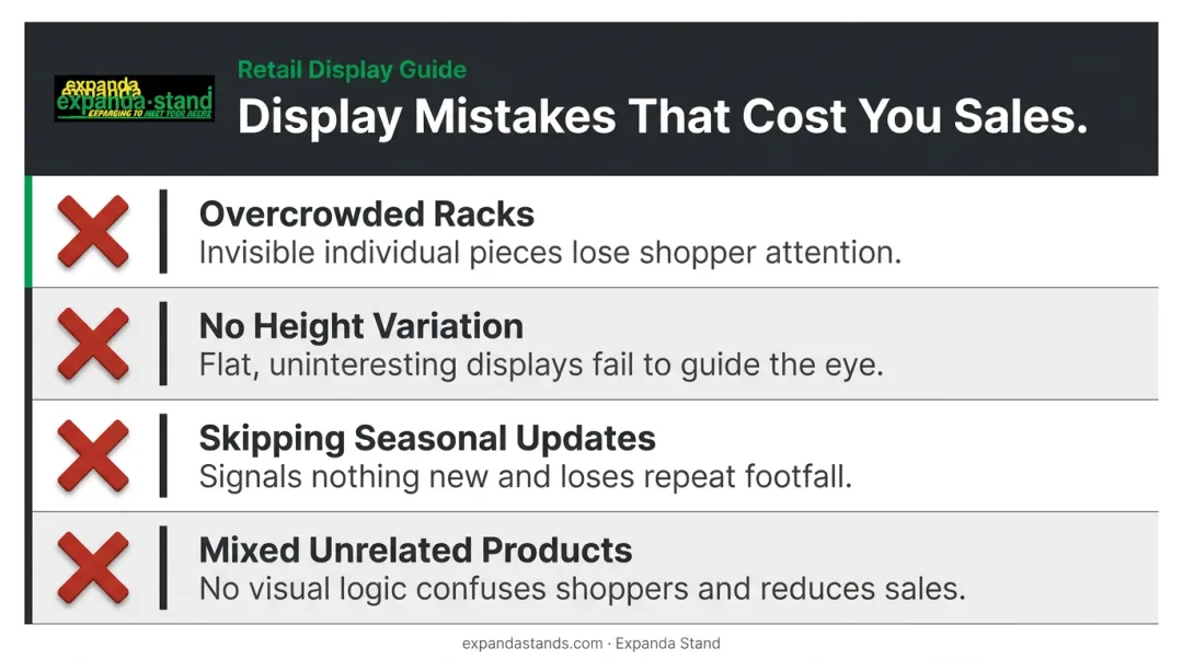 Four common clothing display mistakes retailers make that hurt sales