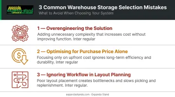 Three common warehouse storage system selection mistakes and how to avoid them