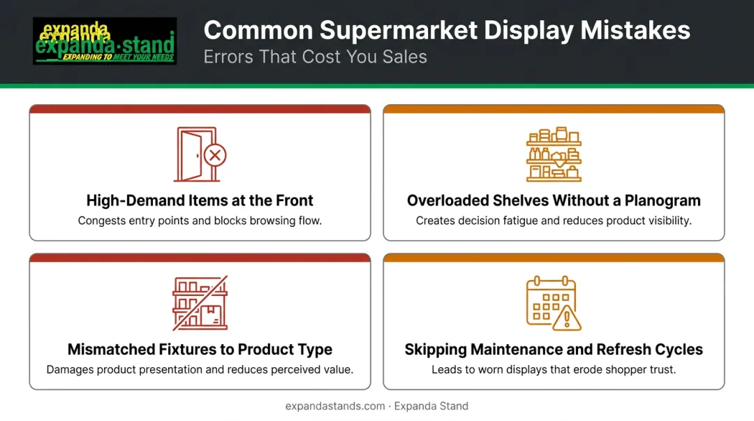 Four common supermarket display mistakes retailers must avoid for sales growth