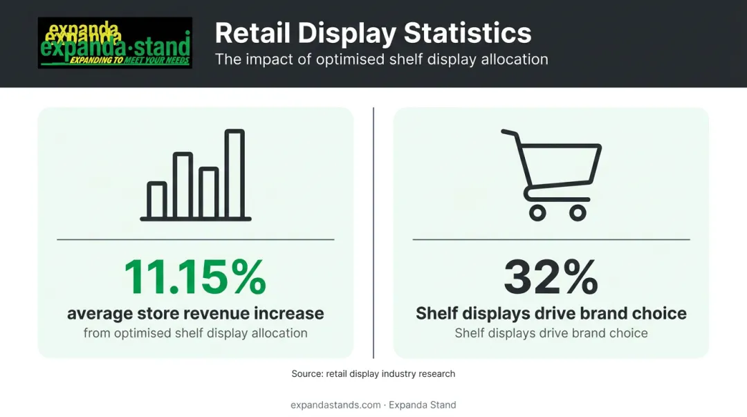 Optimised crockery display impact on store revenue and brand choice statistics
