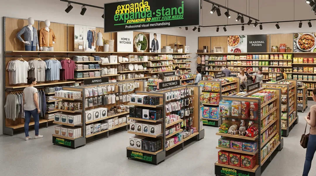 Expanda Stand modular retail display shelving systems installed in specialty store