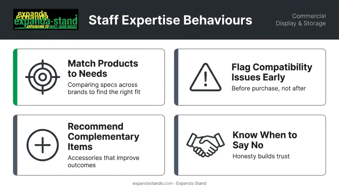 Four specialty store staff expertise behaviors that drive sales and customer trust