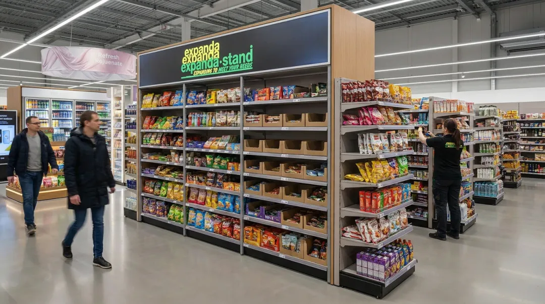Modular retail gondola shelving system with adjustable shelves and interchangeable signage frames