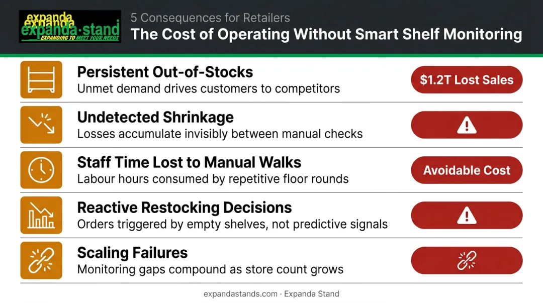 5 operational consequences of ignoring smart shelf technology in retail stores