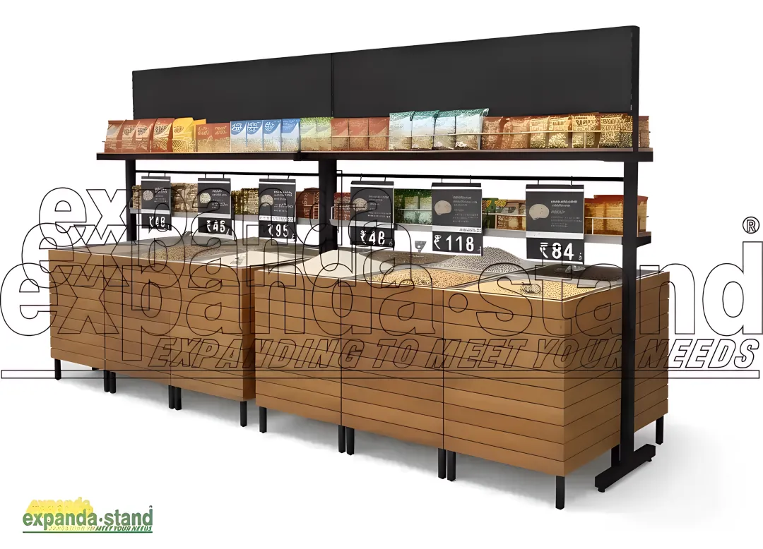 Wooden Loose Grain Display