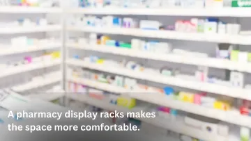 Pharmacy wall display shelving