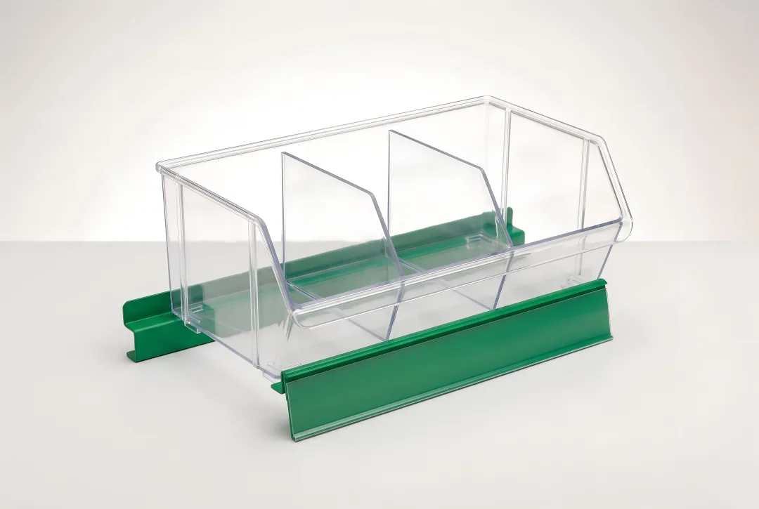 B-PANDA BIN 315 Lx150 Wx110 H MM (WITH 2 PARTITION)- TRANSPARENT