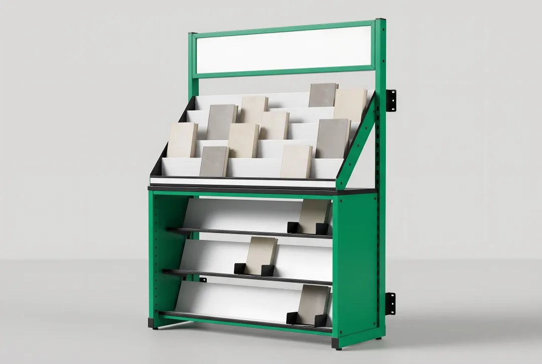 Wall Rack 5 StepBook Display with 3 level Single Book Display