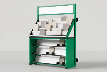 Wall Rack 5 StepBook Display with 3 level Single Book Display