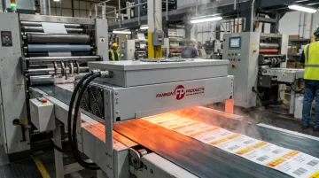 Fannon Products infrared lamp system used in automotive paint curing application