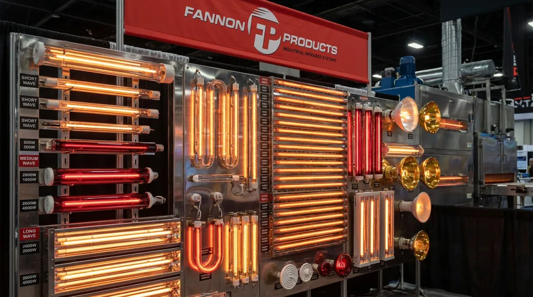 Fannon Products infrared lamp emitters across short medium and long wave configurations