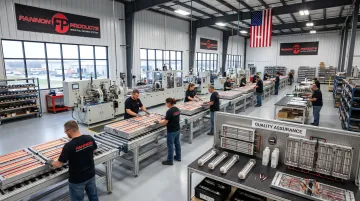 Fannon Products infrared lamp manufacturing facility in Algonac Michigan production floor