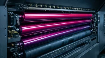 EPDM offset press rollers and UV-compatible blankets for LED-UV printing workflow