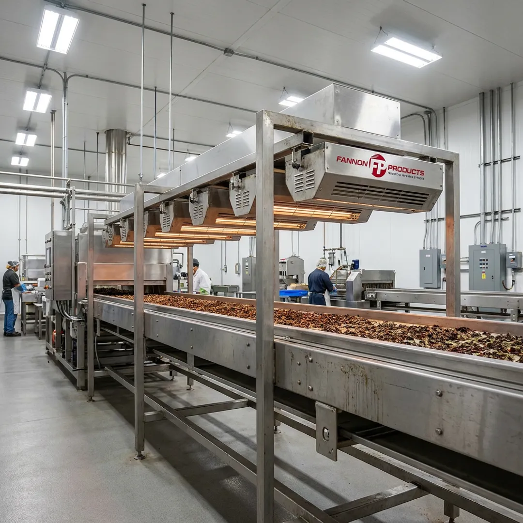 Food processing infrared conveyor system