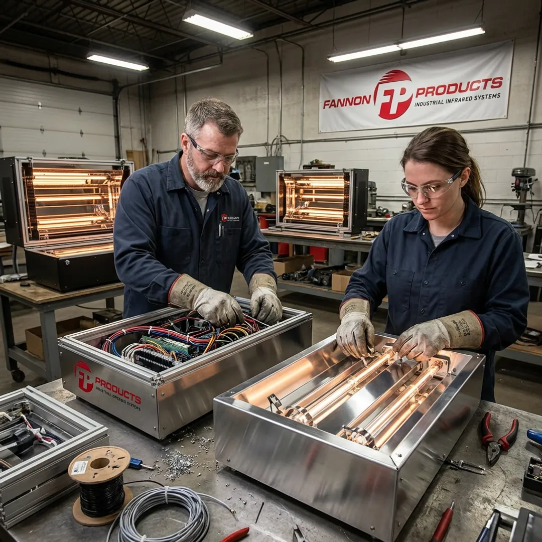 Engineered infrared heating system assembly