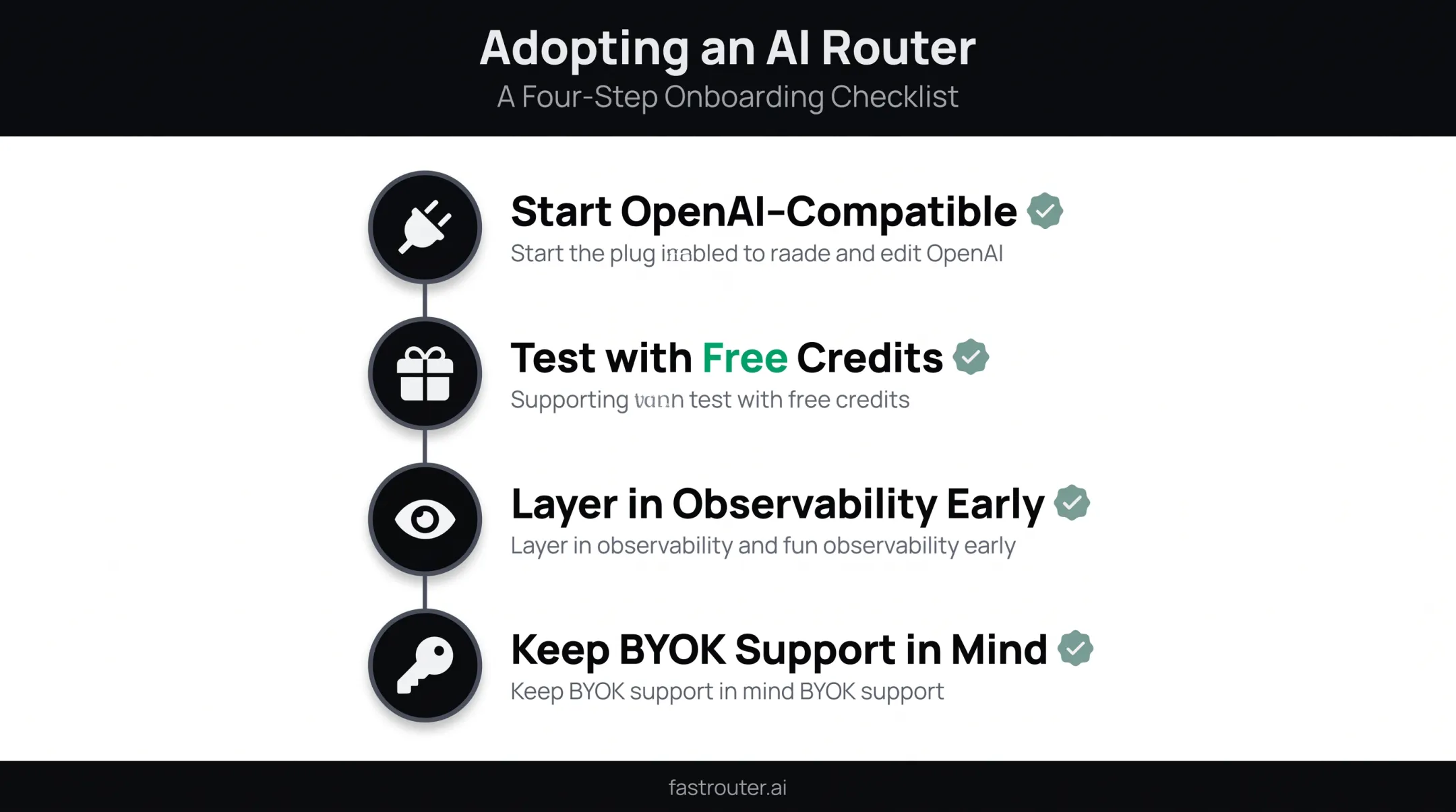 Four-step checklist for selecting a production AI router