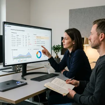 Compliance team reviewing masked AI logs